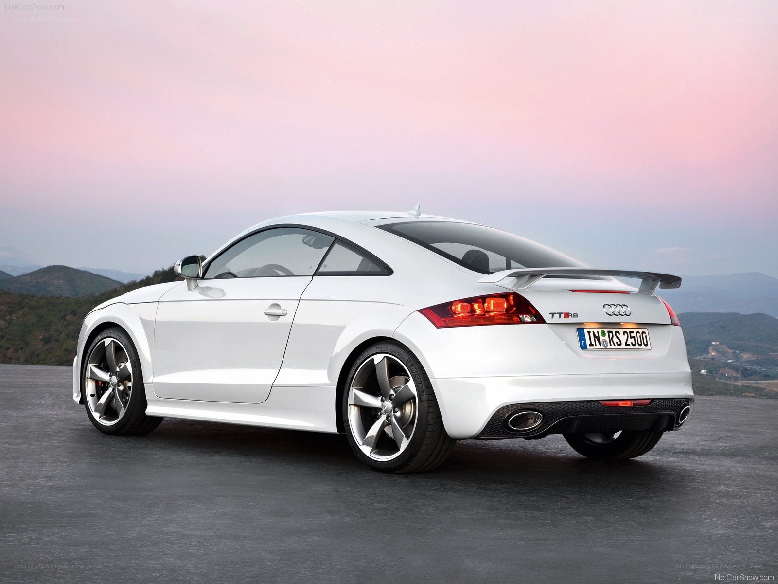 White Audi TT RS coupe