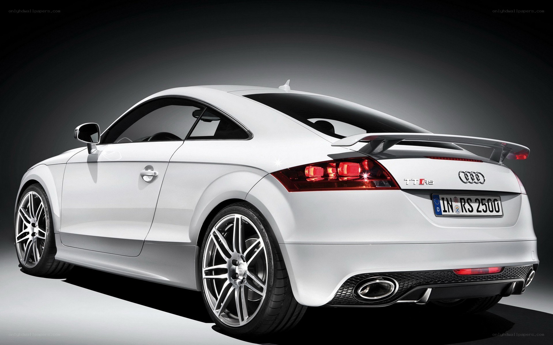 White Audi TT RS coupe