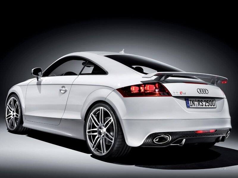 White Audi TT RS coupe