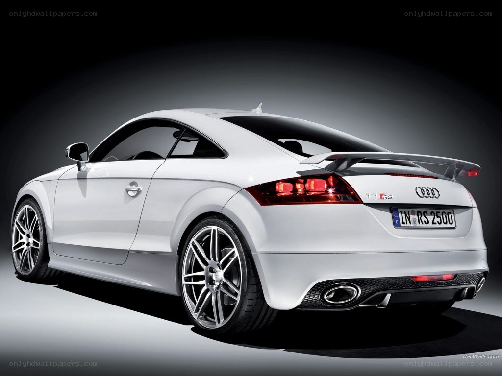 White Audi TT RS coupe