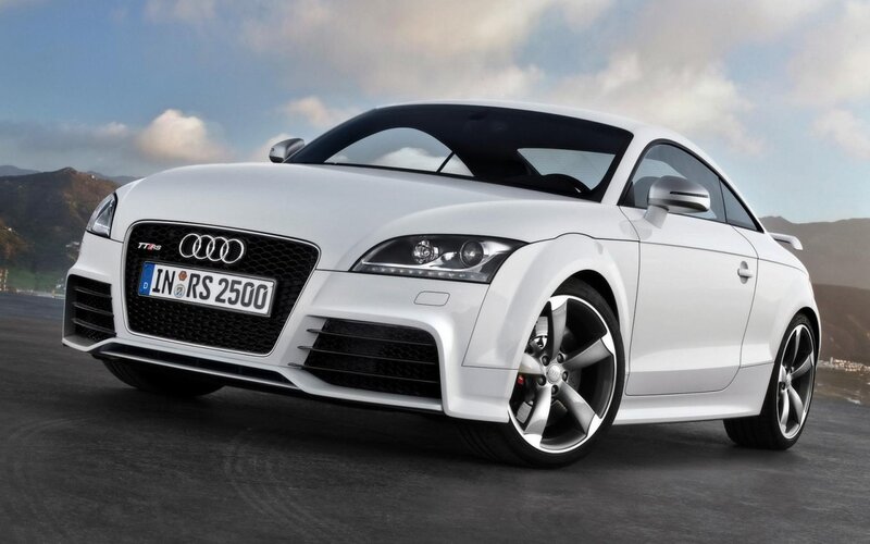 White Audi Tt Rs Coupe — Dramatic, Afternoon, Photograph