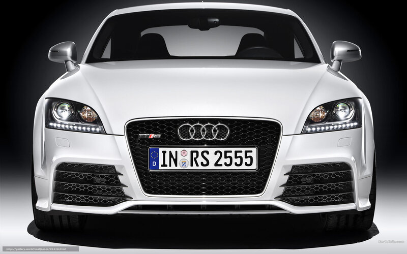 White Audi TT RS front view
