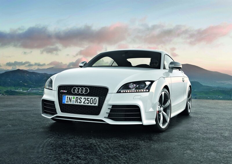 White Audi TT RS sports car