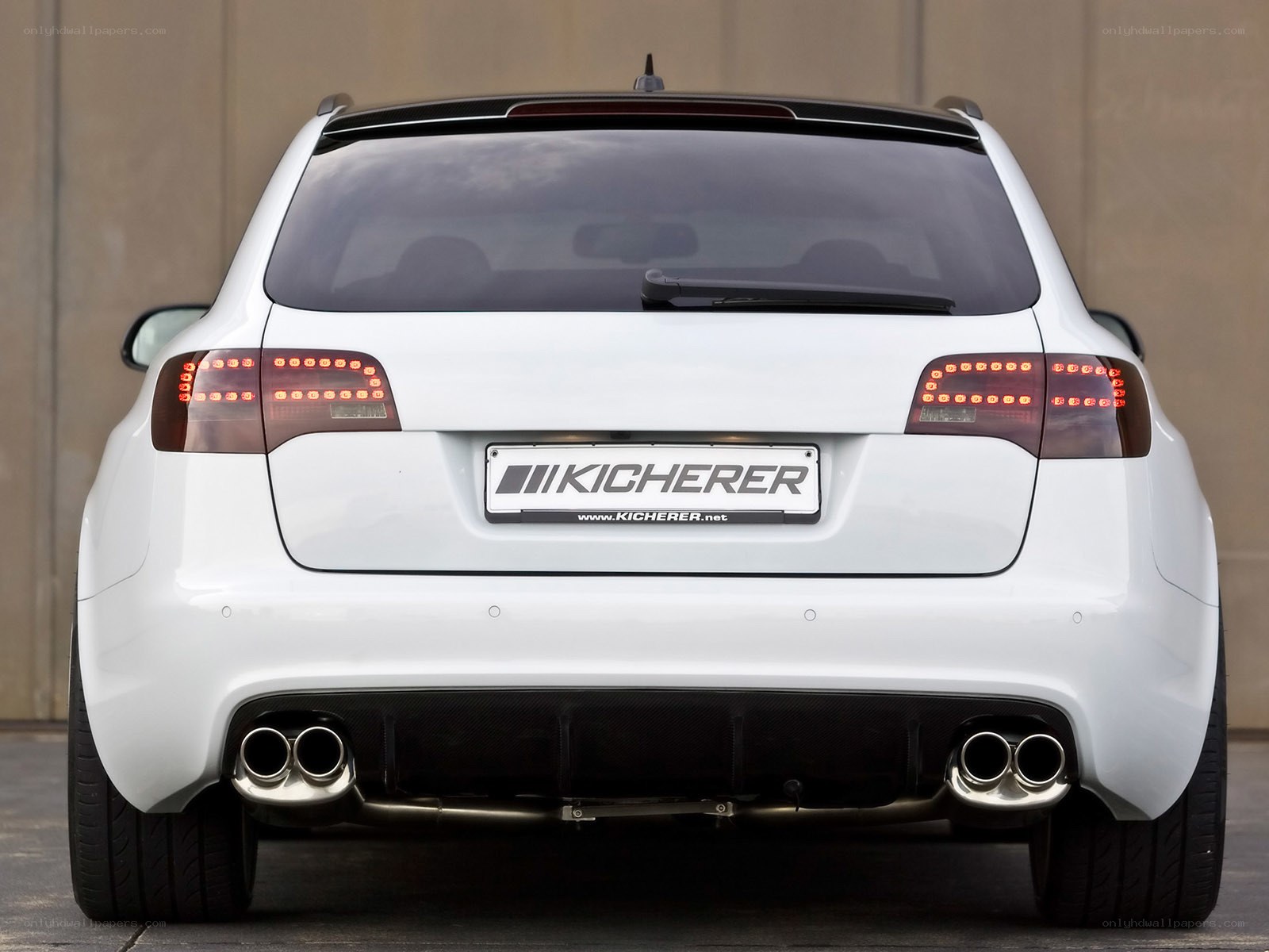 white audi with kicherer badge