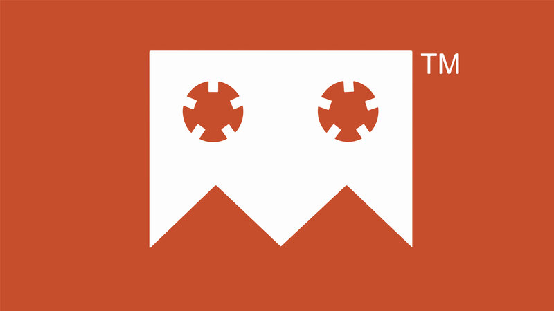 White Banner with Red Symbols