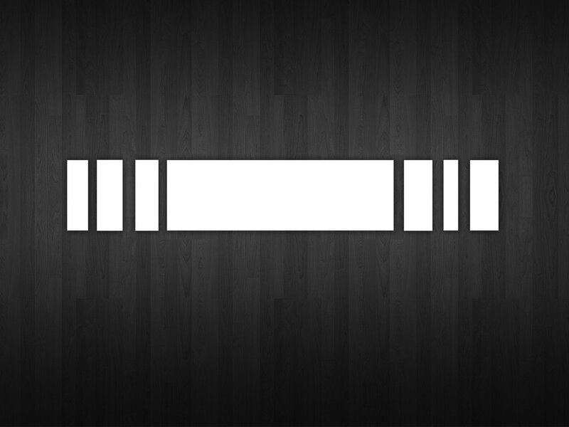 white bars on dark wood