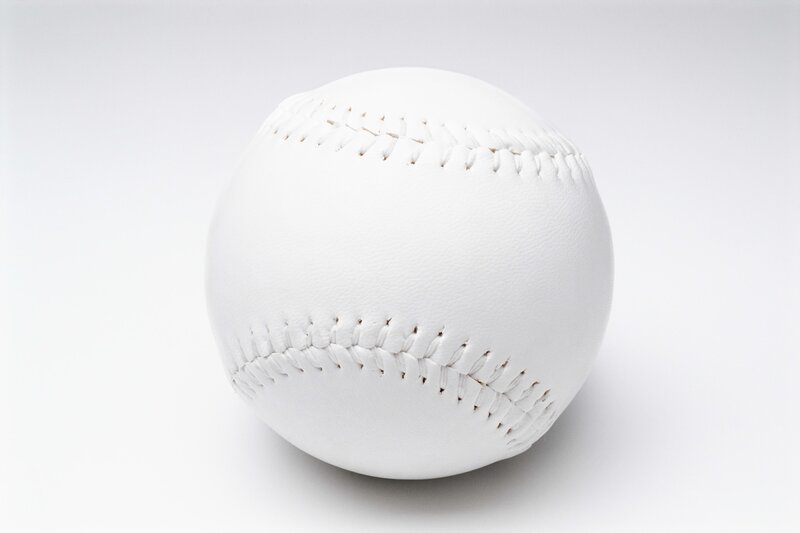 white baseball on white background