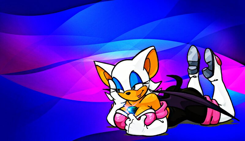 White Bat Character — Blue