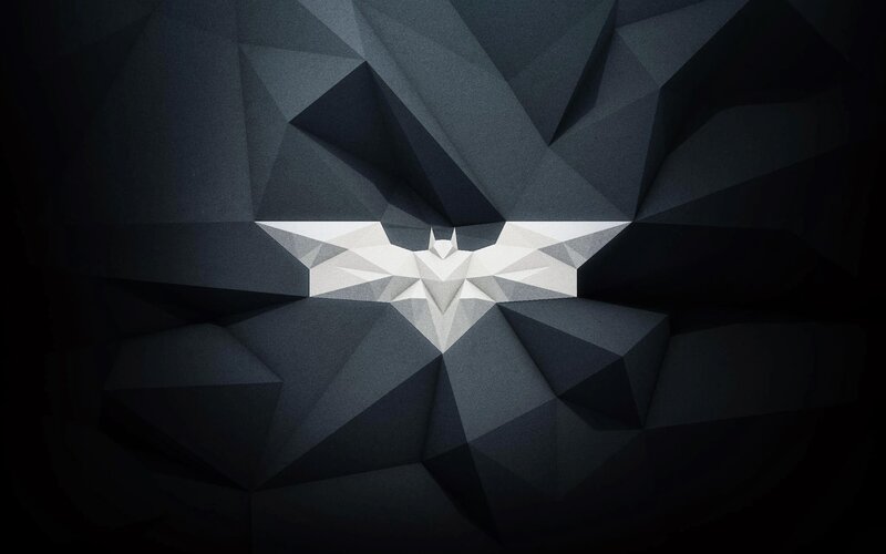 White Bat Symbol — Black, Dramatic, Digital Art