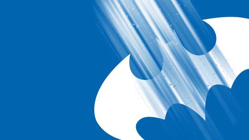 White Bat Symbol — Blue