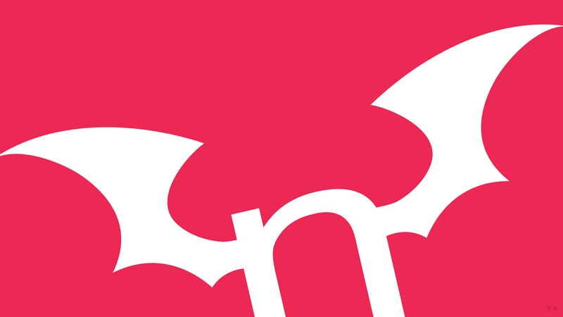 White Bat Wings — Red