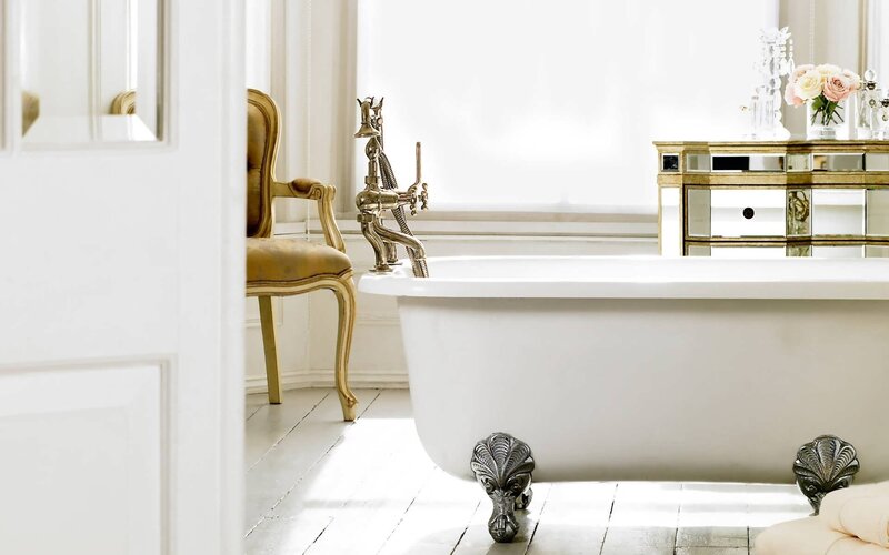 White Bathtub in Bathroom — Serene, Morning