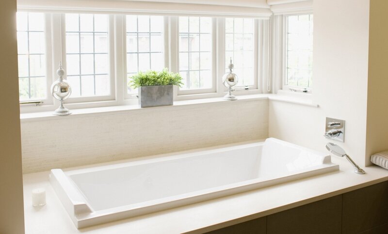 White Bathtub in Bathroom — Serene