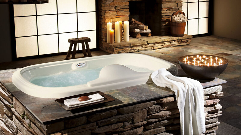 White Bathtub with Candles