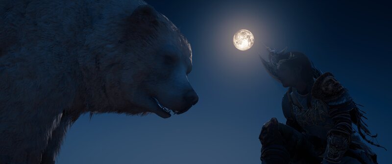 White Bear and Armored Figure