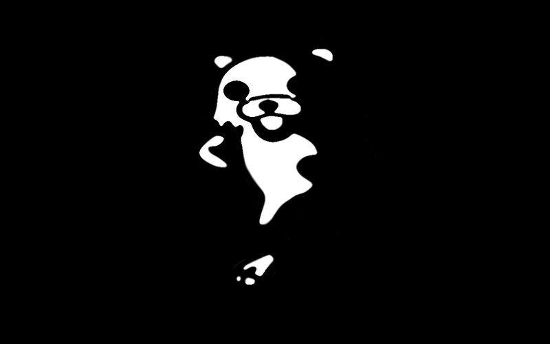 white bear silhouette