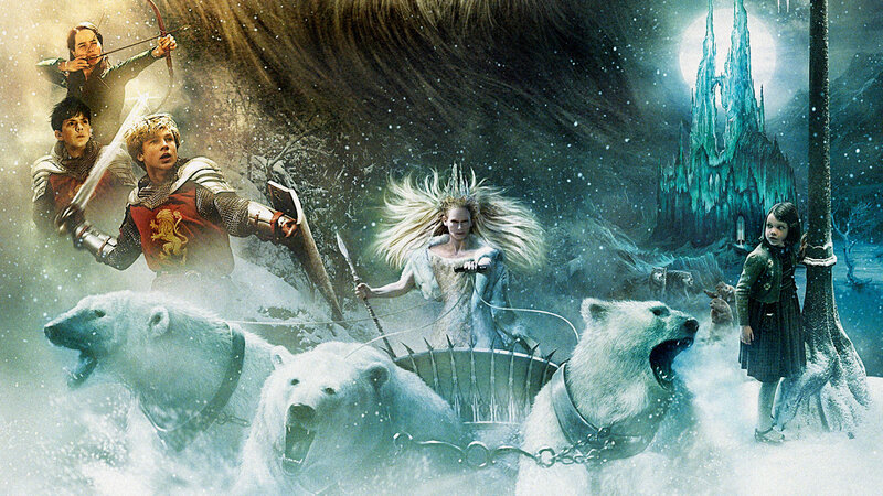 White Bears Pulling Sled