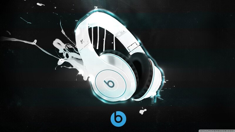 white beats headphones splash
