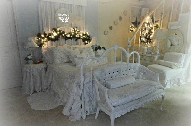 White Bedroom with Bed