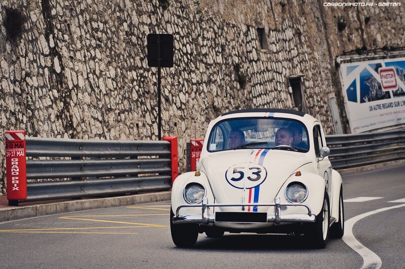 White Beetle Car on a Road