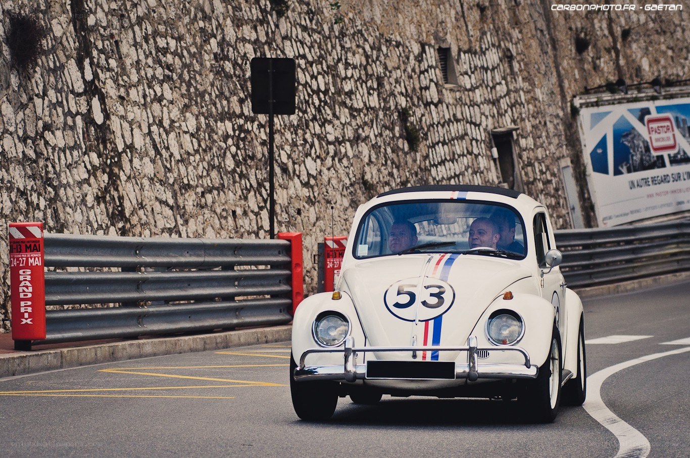 White Beetle Car on a Road