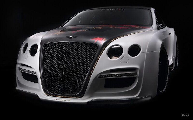 White Bentley Car — Black