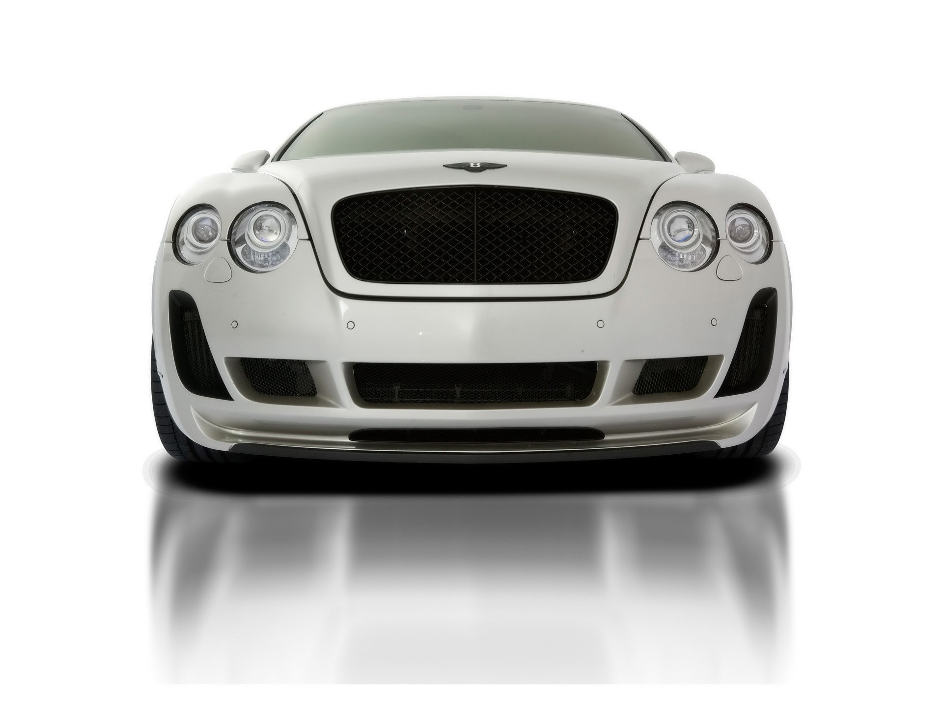 white bentley car front view