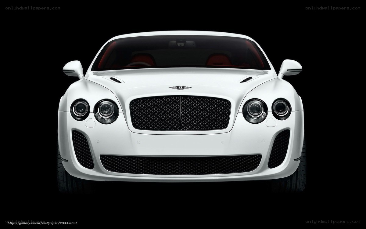 white bentley car front view