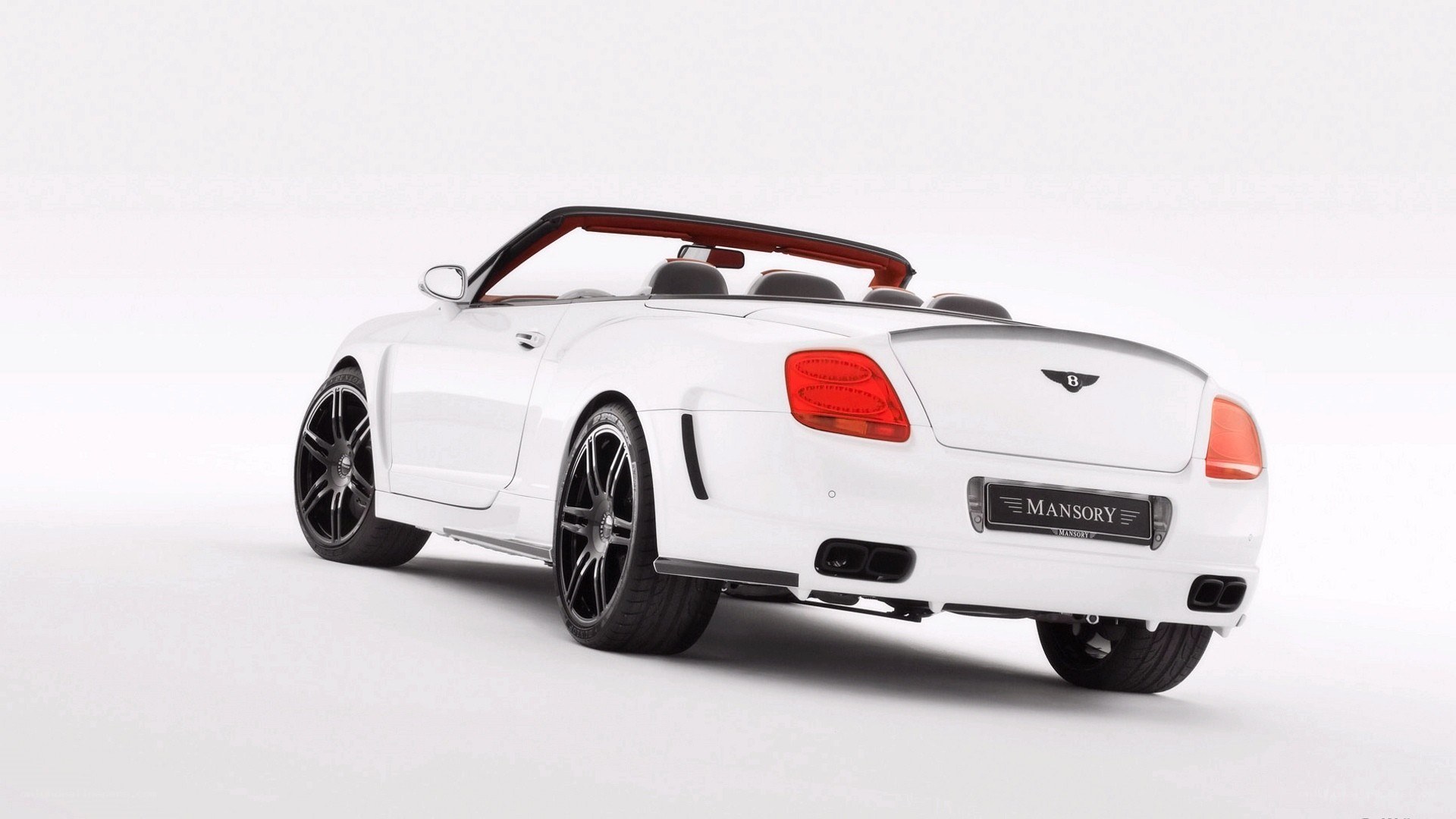 white bentley convertible rear view