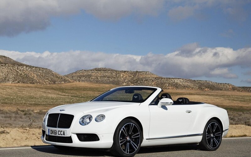 White Bentley Convertible — Serene