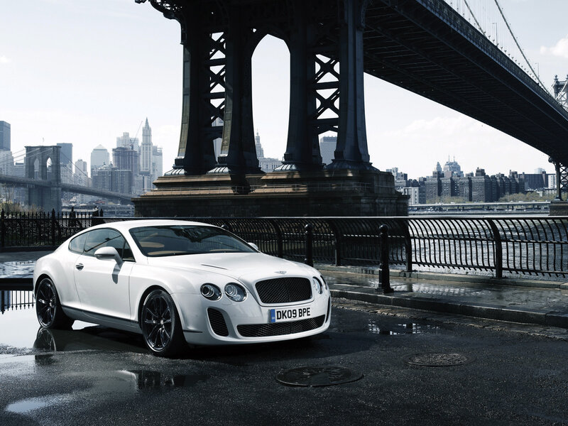 White Bentley Coupe — Dramatic, Afternoon, Photograph
