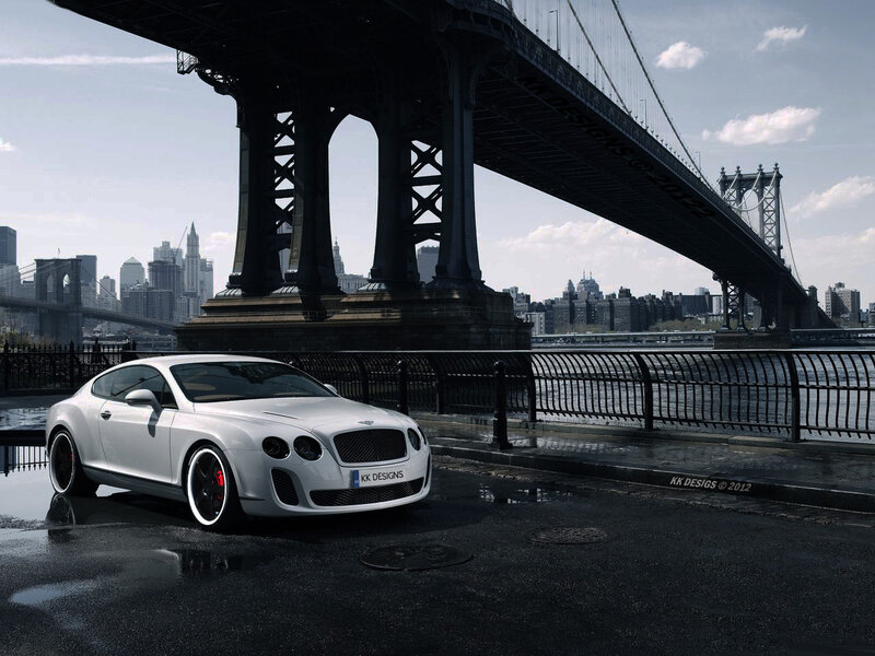White Bentley Coupe — Dramatic, Afternoon