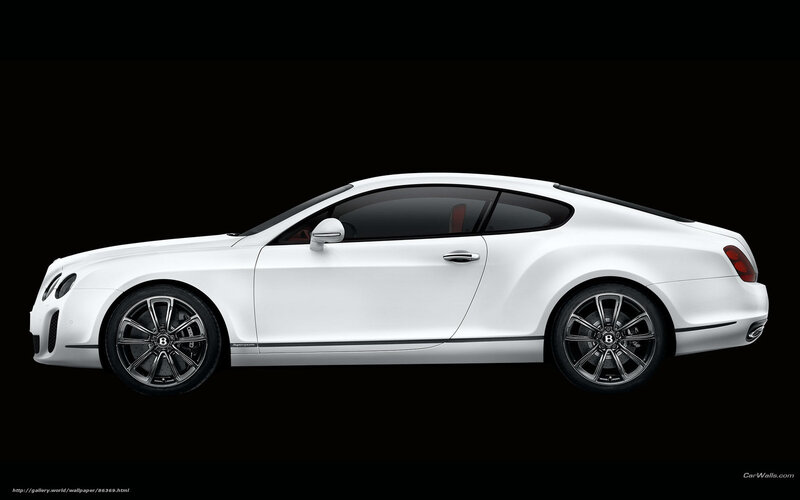 White Bentley Coupe — Dramatic, Photograph, Car