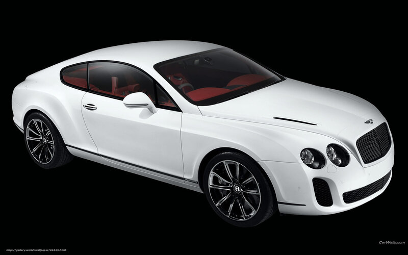 White Bentley Coupe — Dramatic, Photograph