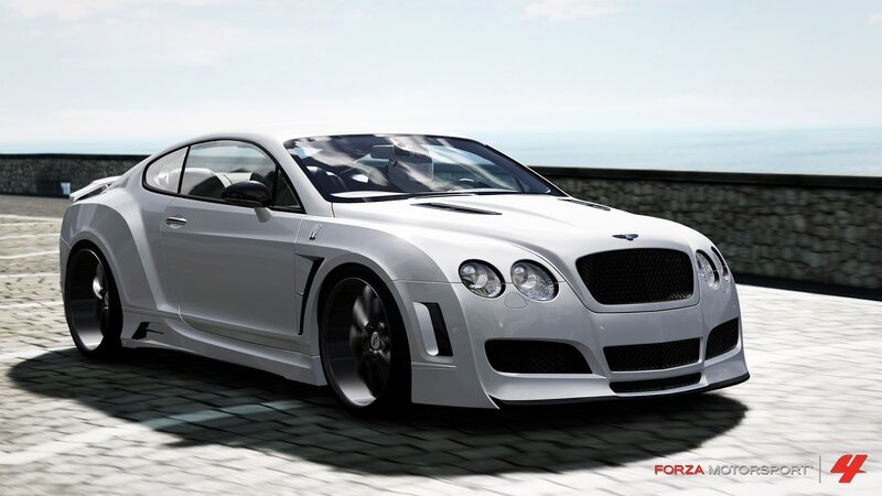 White Bentley Coupe — Serene, Afternoon, 3d Render