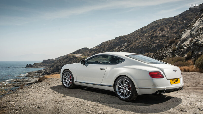 White Bentley Coupe — Serene, Afternoon, Photograph
