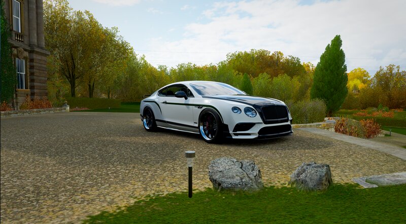 White Bentley Coupe — Serene, Autumn