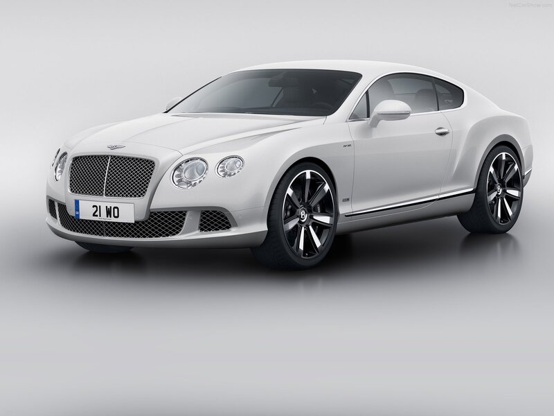White Bentley Coupe — Silver