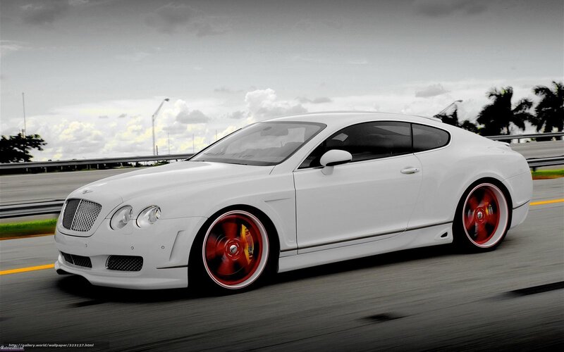 white Bentley on highway