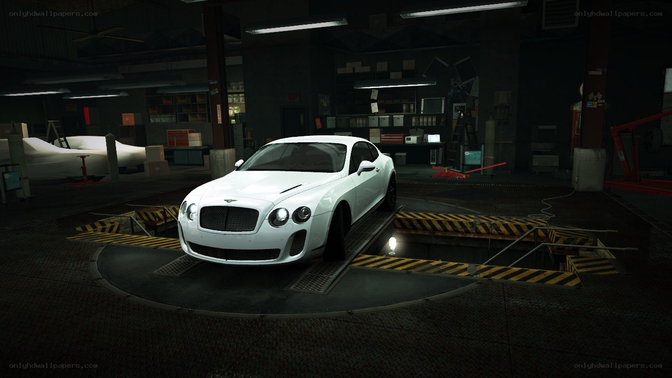 white bentley on turntable
