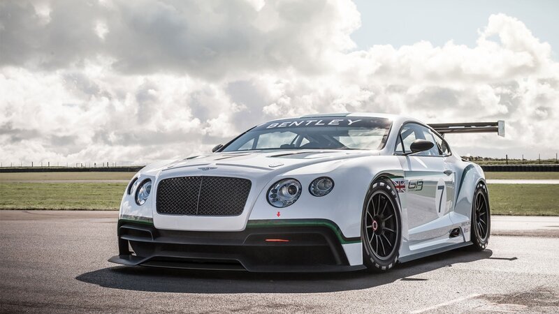 White Bentley Race Car — Dramatic, Afternoon, Photograph