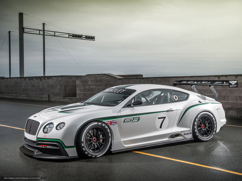 White Bentley Race Car — Dramatic, Photograph, Race Track, Wall