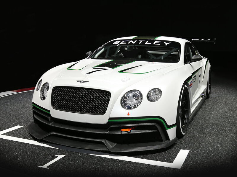 White Bentley Race Car — Dramatic, Photograph