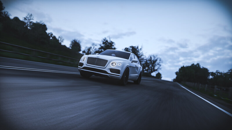 White Bentley Suv — Gray