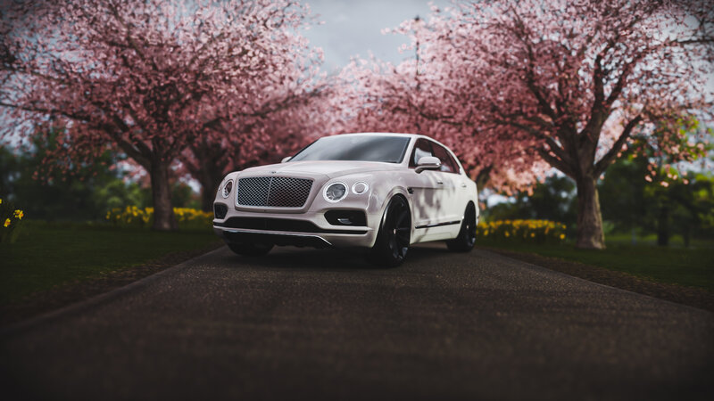 White Bentley Suv