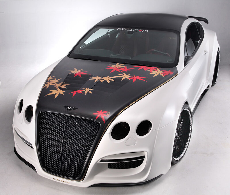 White Bentley with Maple Leafs