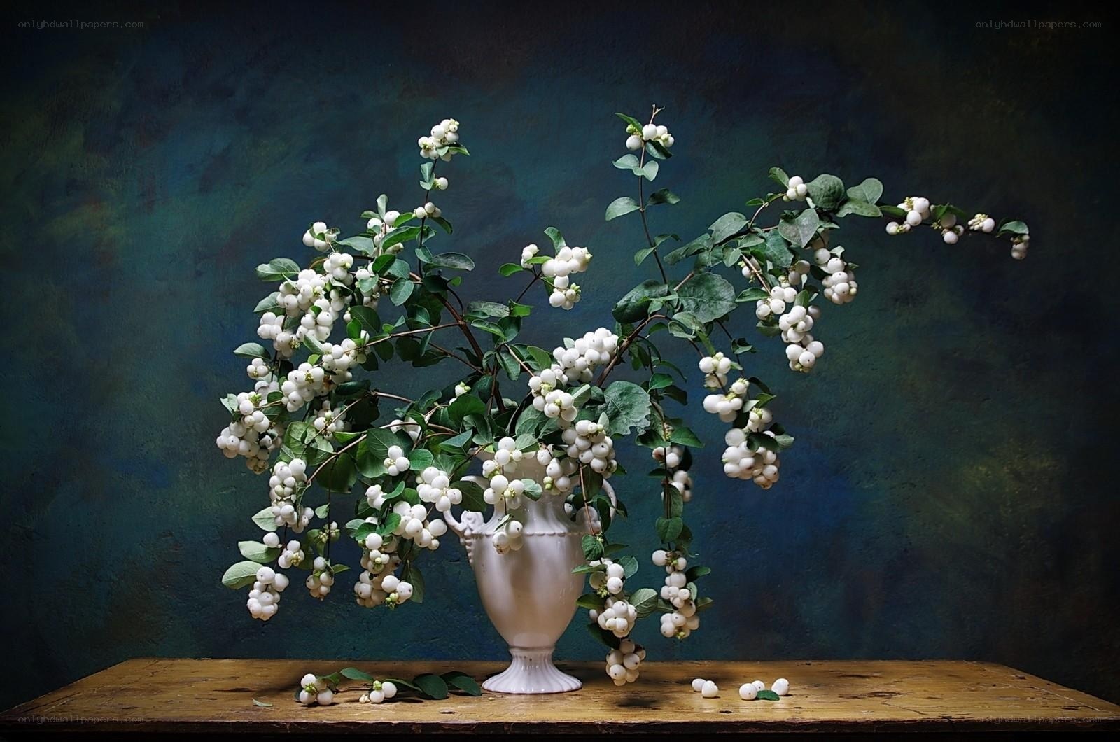 White berries in a vase