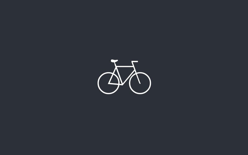 white bicycle icon