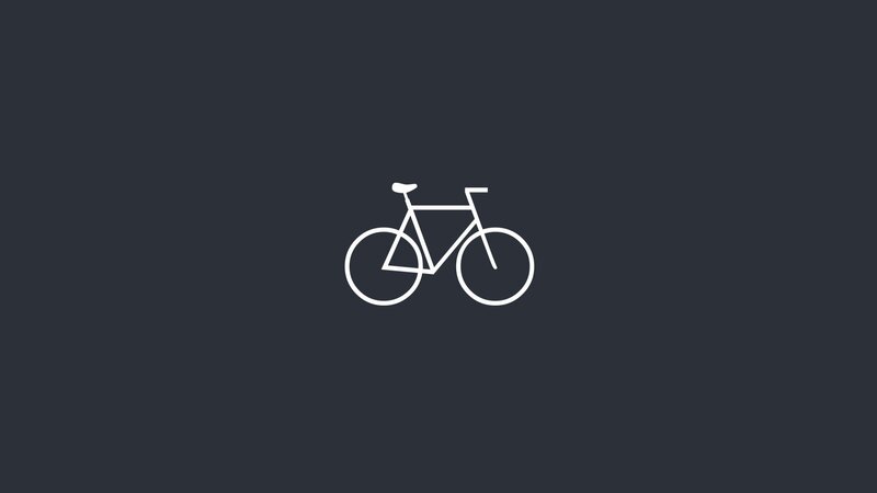 white bicycle icon