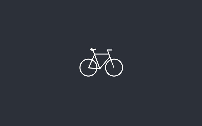 white bicycle icon